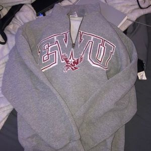 Crewneck zip EWU sweatshirt